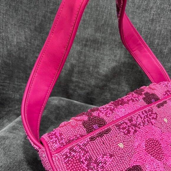 Staud Tommy Beaded Shoulder Bag Blossom Garden Party - Picture 10 of 12